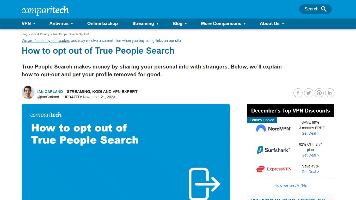 How to opt out of True People Search - Comparitech