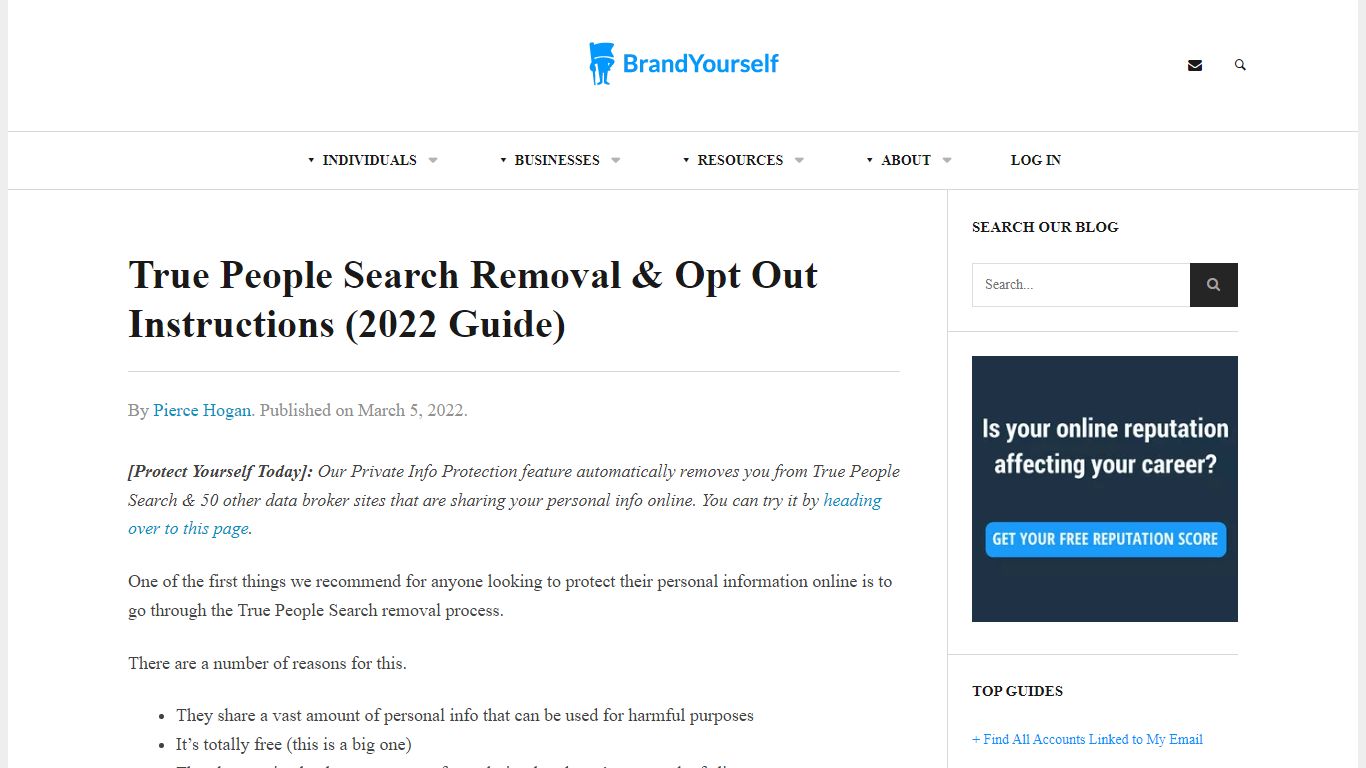 True People Search Removal & Opt Out Instructions (2022) - BrandYourself