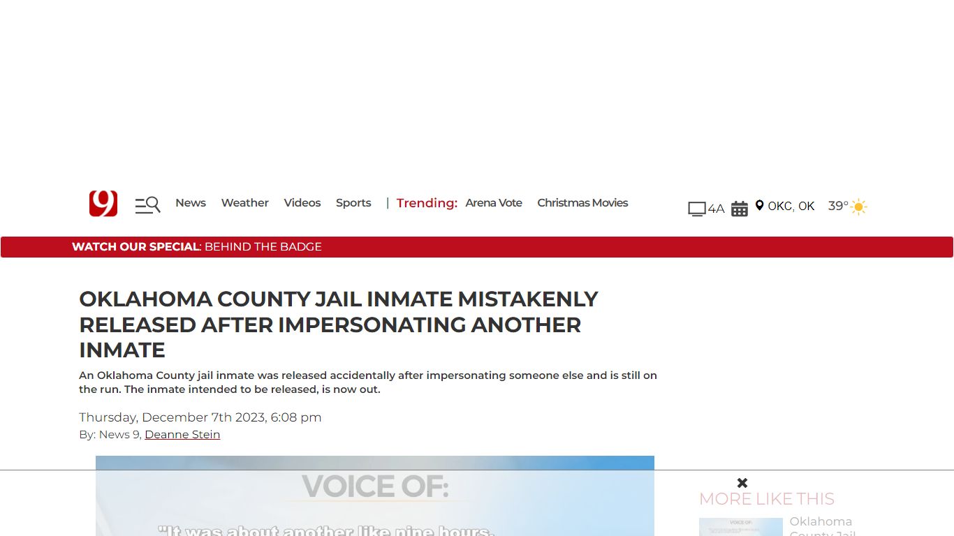 Oklahoma County Jail Inmate Mistakenly Released After Impersonating ...